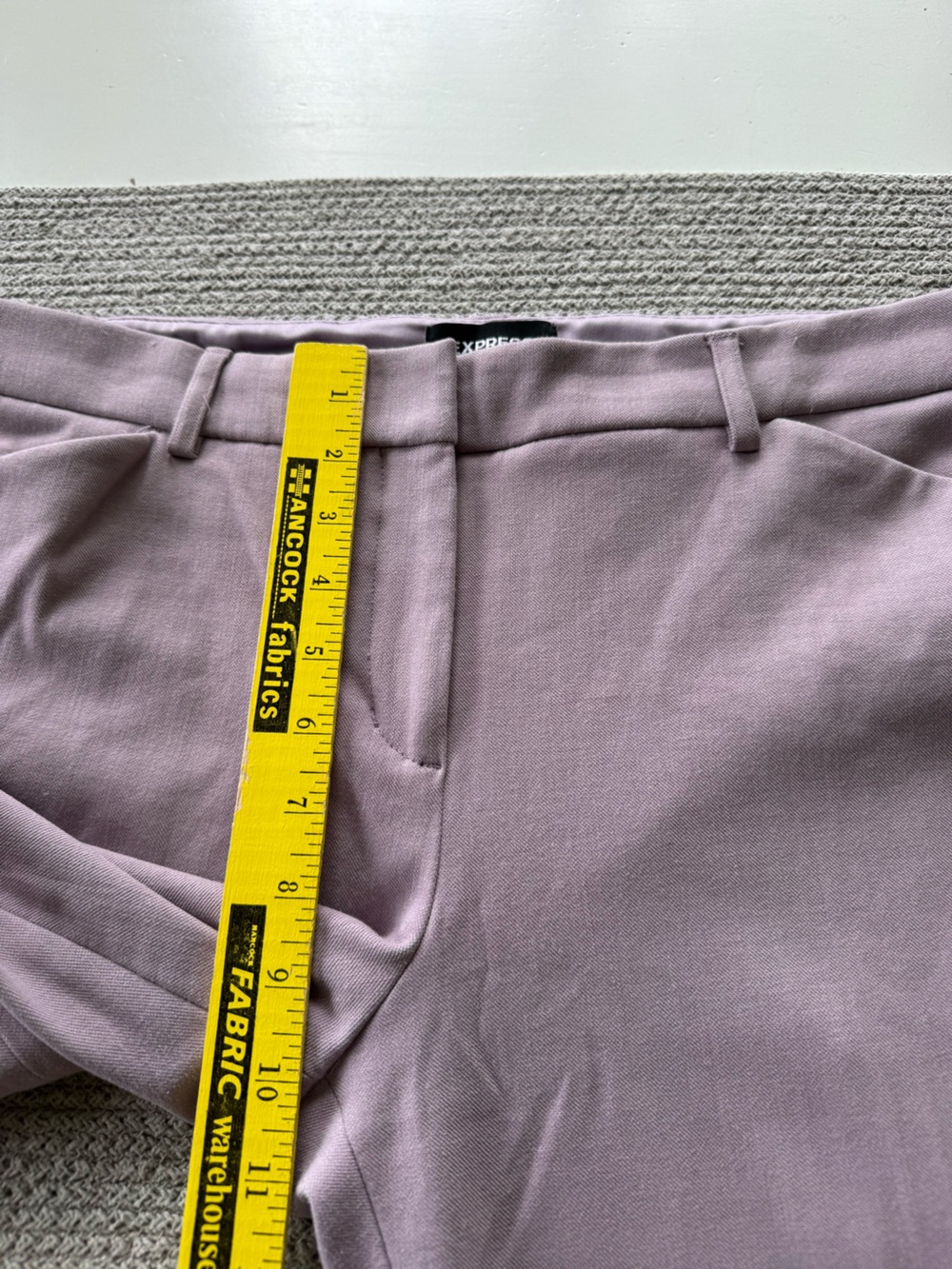 Express Lilac Light Purple Mid Rise Skinny Dress Pant Business Casual Size 12 - Picture 8 of 10